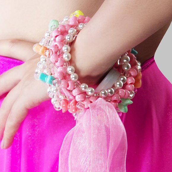 LASR Kawaii Bubble Light Up Ribbon Rave Kandi Bracelet - Picture 2 of 7